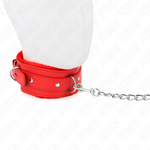 Kink - Colar com Trela 65 cm com Restrições Vermelho 36-42 cm X 5,5 cm