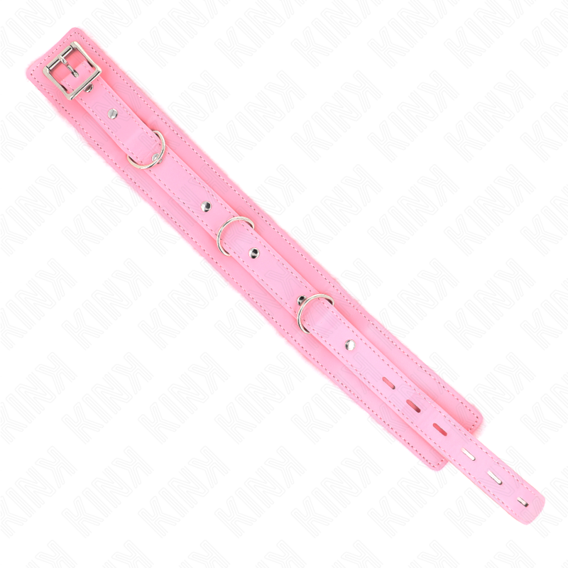 Kink - Colar com Trela 65 cm com Restrições Rosa 36-42 cm X 5,5 cm