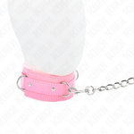 Kink - Colar com Trela 65 cm com Restrições Rosa 36-42 cm X 5,5 cm