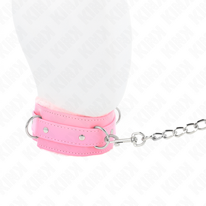 Kink - Colar com Trela 65 cm com Restrições Rosa 36-42 cm X 5,5 cm
