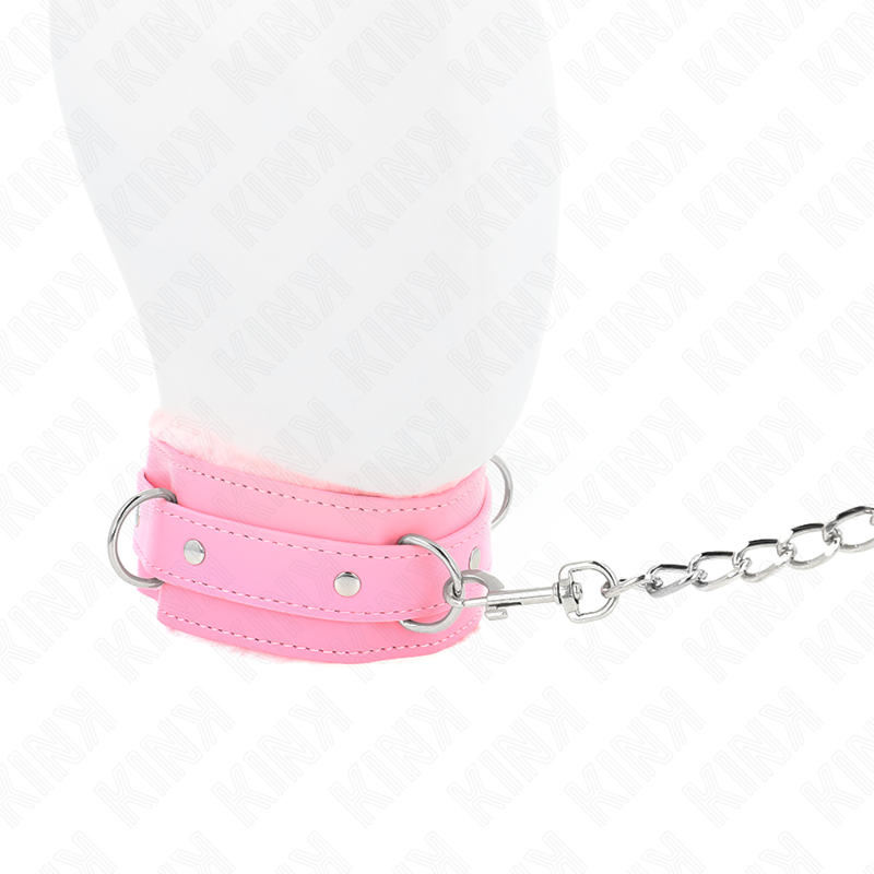 Kink - Colar com Trela 65 cm com Restrições Rosa 36-42 cm X 5,5 cm