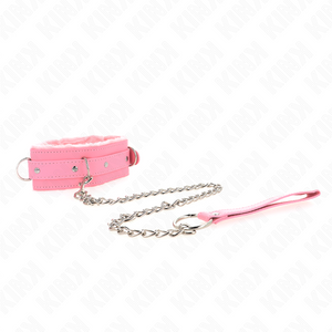 Kink - Colar com Trela 65 cm com Restrições Rosa 36-42 cm X 5,5 cm