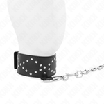 Kink - Collar 65 cm Con Correa Con Tachuelas Plata Modelo 3 Ajustable 36-43 cm X 5 cm
