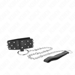 Kink - Colar Com Trela 65 cm Com Pregos Prata Modelo 5 Ajustável 36-43 cm X 5 cm