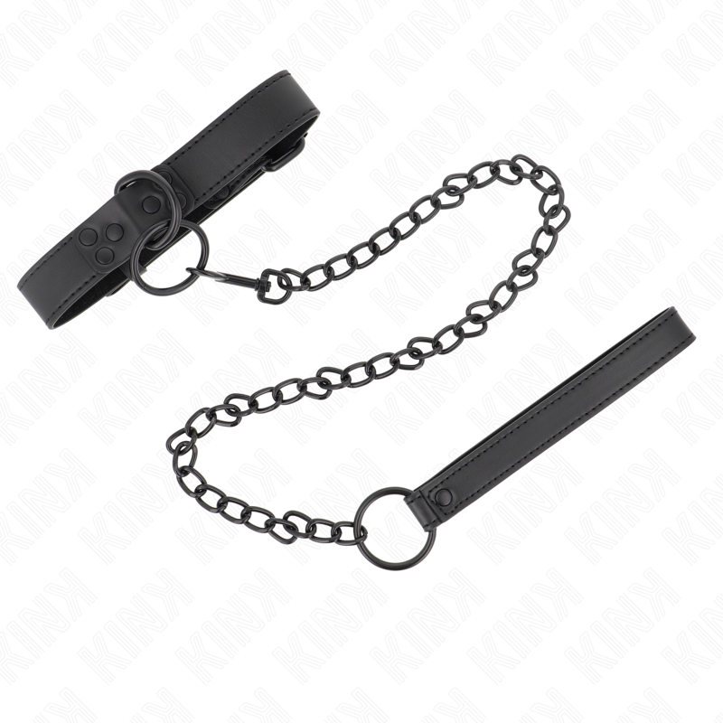 Kink - Collar con correa oscura 65 cm ajustable 37-54 cm X 3 cm