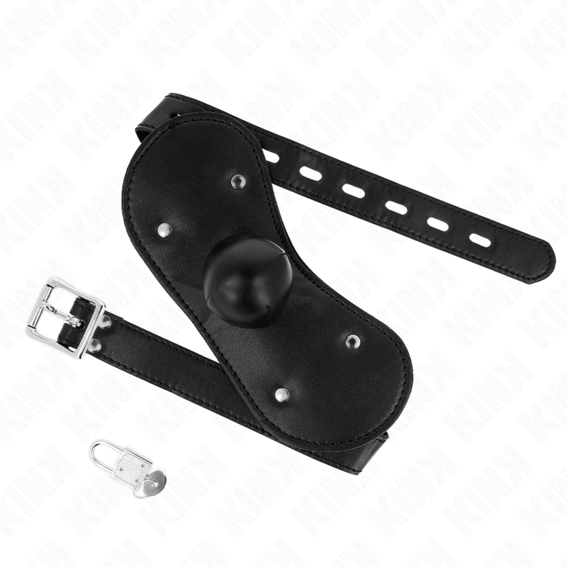Kink - Máscara Boca Ball Gag Com Fechadura Ajustável 42-60 cm