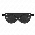 Kink - Máscara de Couro Com Coberturas de Olhos Destacáveis 22 X 9 cm