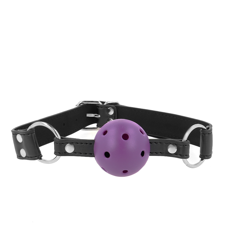 Kink - Bola Transpirable de 4 cm Mordaza con Doble Remache Púrpura 62,5 X 2,5 cm Ajustable 42-58 cm
