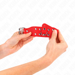 Kink - Pulseiras Com Linha Dupla de Pregos Ajustáveis Vermelho
