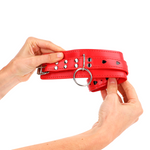 Kink - Pulsera Roja Con Inserción de Corazón Negro Ajustable 21-28 cm X 5,5 cm