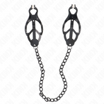 Kink - Pinças de Trevo Japonês Com Corrente Preta 30 cm