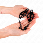 Kink - Pinças de Trevo Japonês Com Corrente Preta 30 cm