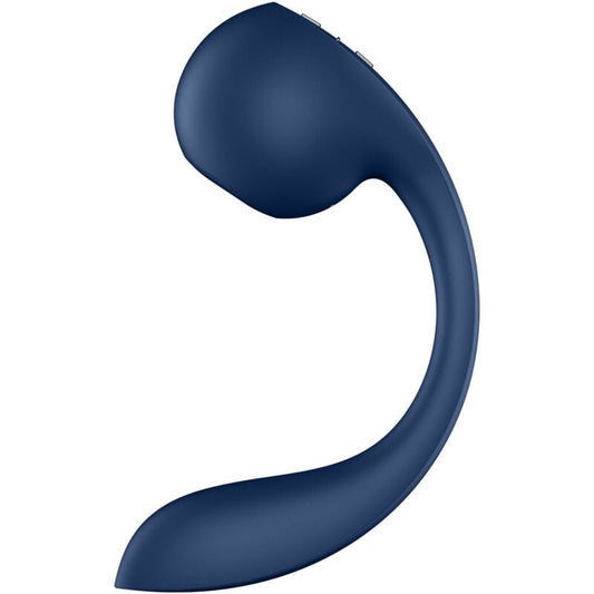 Satisfyer - Pro+ Wave 4 Estimulador de Ponto G e Air Pulse Aplicativo Gratuito Azul Escuro