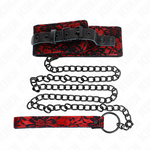 Kink - Colar de Renda Com Cinto Com Cinto de Couro Real 105 cm / 44 X 5,5 cm