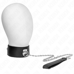 Kink - Collar con cinturón de 65 cm con correa ancha negra ajustable de 33,5-41 cm x 5 cm