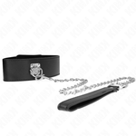 Kink - Collar con cinturón de 65 cm con correa ancha negra ajustable de 33,5-41 cm x 5 cm
