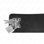 Kink - Collar con cinturón de 65 cm con correa ancha negra ajustable de 33,5-41 cm x 5 cm