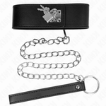 Kink - Collar con cinturón de 65 cm con correa ancha negra ajustable de 33,5-41 cm x 5 cm