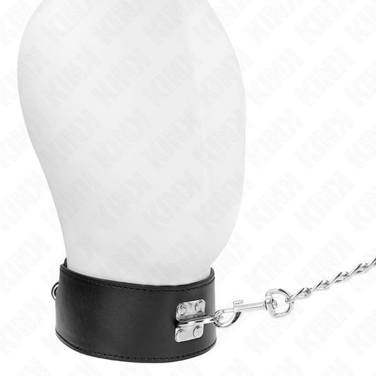 Kink - Colar Com Cinto 65 cm Com Alça Larga Preta Ajustável 33,5-41 cm X 5 cm