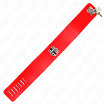 Kink - Collar con cinturón de 65 cm con asa ancha roja ajustable de 33,5-41 cm x 5 cm