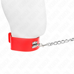 Kink - Collar con cinturón de 65 cm con asa ancha roja ajustable de 33,5-41 cm x 5 cm