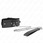 Kink - Colar Com Trela 65 cm Com Restrições Preto 36-42 cm X 5,5 cm