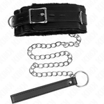 Kink - Colar Com Trela 65 cm Com Restrições Preto 36-42 cm X 5,5 cm