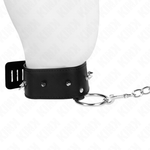 Kink - Colar 65 cm Com Trela Com Pregos Prata Modelo 2 Ajustável 36-43 cm X 5 cm