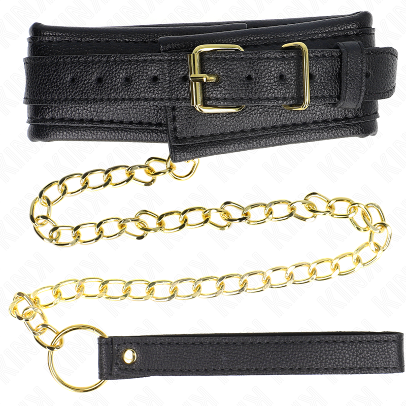 Kink - Colar Com Esponja Alça de Imitação de Couro Modelo 1 Ajustável 37-54 cm X 3 cm