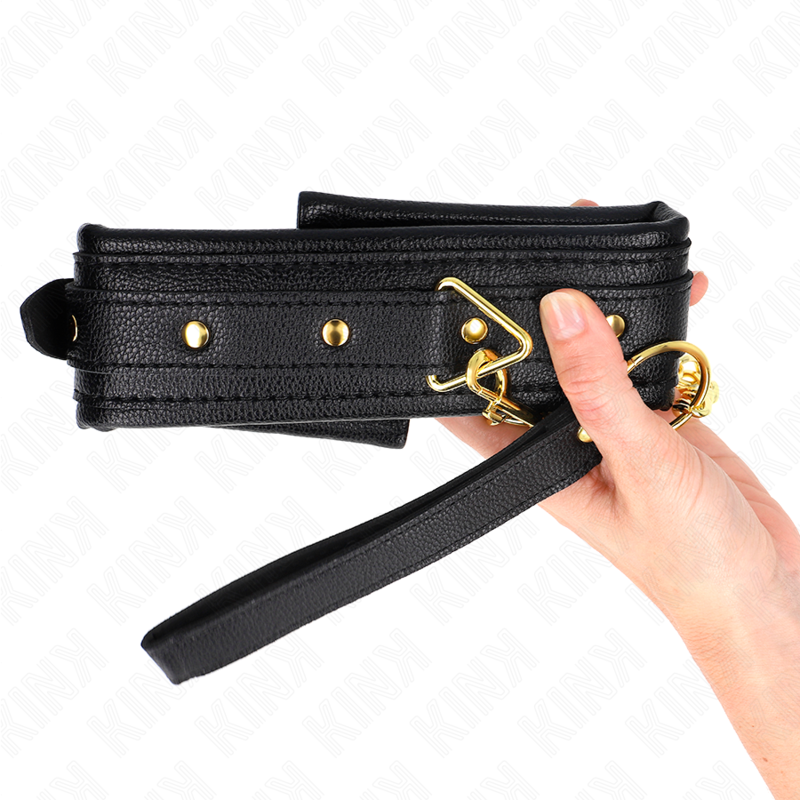 Kink - Colar Com Esponja Alça de Imitação de Couro Modelo 1 Ajustável 37-54 cm X 3 cm