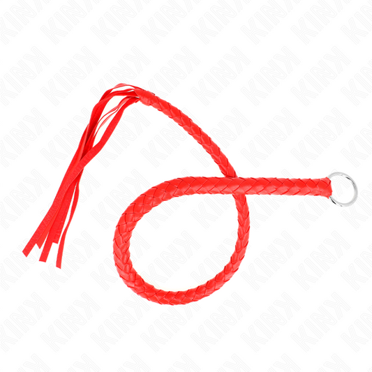 Kink - Chicote de Serpente Com Anel de Mão Vermelho 65 cm