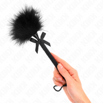 Kink - Varita de nailon con plumas de cosquilleo y lazo negro 25 cm
