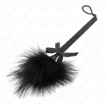Kink - Varita de nailon con plumas de cosquilleo y lazo negro 25 cm