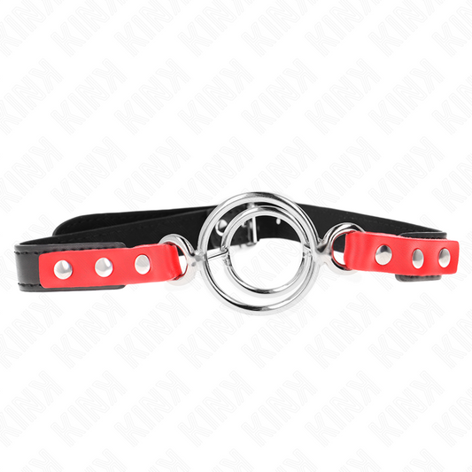 Kink - Gag Com Múltiplos O-Rings 4 / 4,8 cm Vermelho 38 X 56 cm