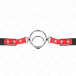 Kink - Gag Com Múltiplos O-Rings 4 / 4,8 cm Vermelho 38 X 56 cm