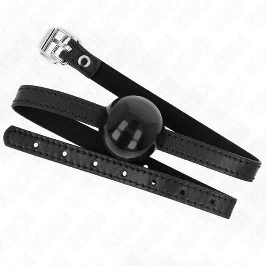Kink - Bola Simples Preta Mordaça 4 cm 65 X 1,5 cm