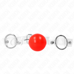 Kink - Bola Pvc Transparente Vermelha Mordaça 4 cm Ajustável