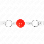 Kink - Bola Pvc Transparente Vermelha Mordaça 4 cm Ajustável