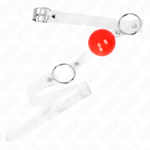 Kink - Bola Pvc Transparente Vermelha Mordaça 4 cm Ajustável