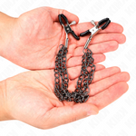 Kink - Pinças Para Bicos Com 3 Correntes Pretas 20/23/28 cm