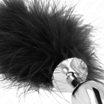 Kink -Plug Anal de Acero Inoxidable 11 X 7 cm Con Pluma 11 cm