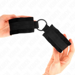 Kink - Algemas de Pele Iniciante 25 cm Com O-Ring 4 cm Preto Ajustável 15-25 cm