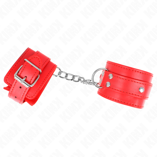 Kink - 3 Retenções de Pulso D-Ring Ajustáveis Vermelho 17,5-25 cm X 6 cm