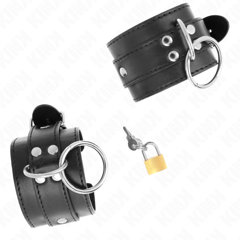 Kink - Sujeciones de Muñeca Bloqueables O-Ring Negro Ajustables 20-28 cm X 5,5 cm