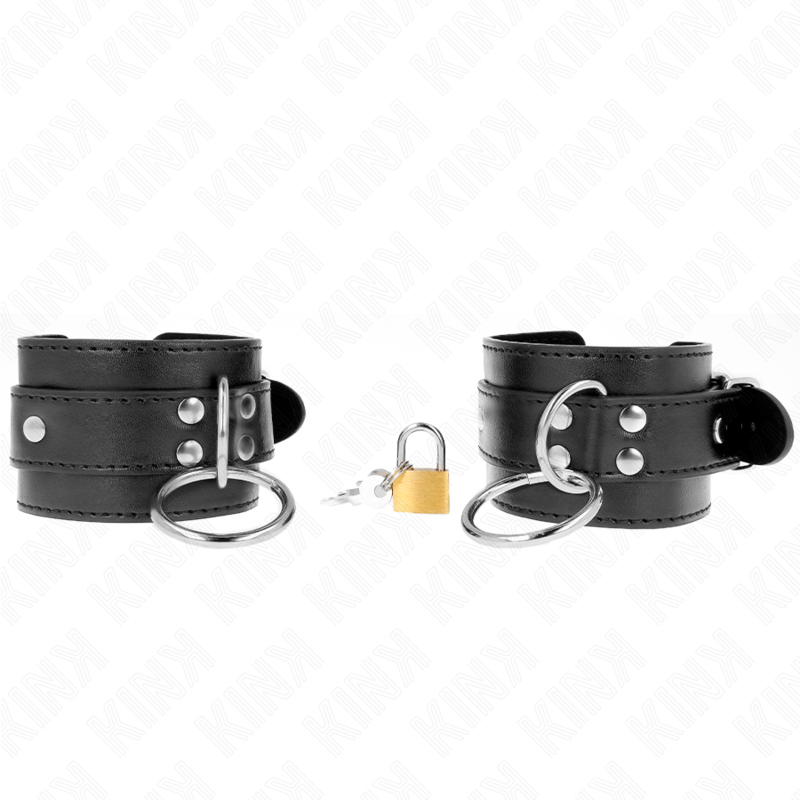 Kink - Sujeciones de Muñeca Bloqueables O-Ring Negro Ajustables 20-28 cm X 5,5 cm