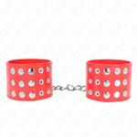 Kink - Pulsera con Cierre a Presión Roja Ajustable 19-24 cm X 5,5 cm