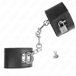 Kink - Muñequera Ajustable con Cierre de Candado Negro 16-23 cm x 5,5 cm