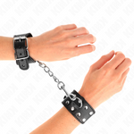 Kink - Pulseiras Com Linha Dupla de Pregos Ajustáveis Pretos