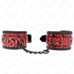 Kink - Pulso Padrão Diamante Vermelho Escuro Ajustável 17-26 cm X 5,5 cm