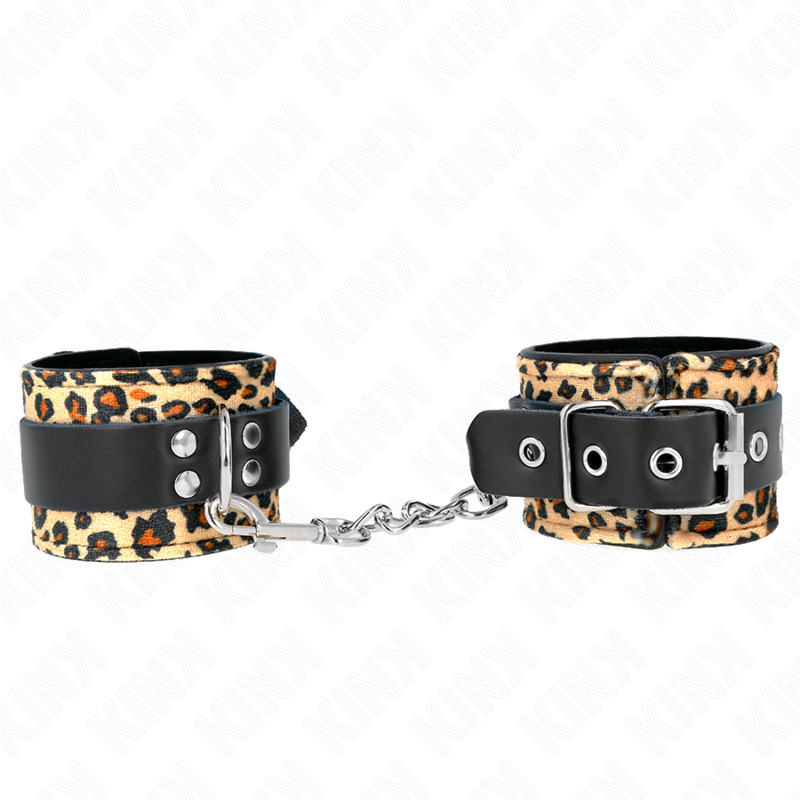 Kink - Retención de Pulso de Cuero Genuino Leopardo Ajustable 18-29 cm X 5,5 cm